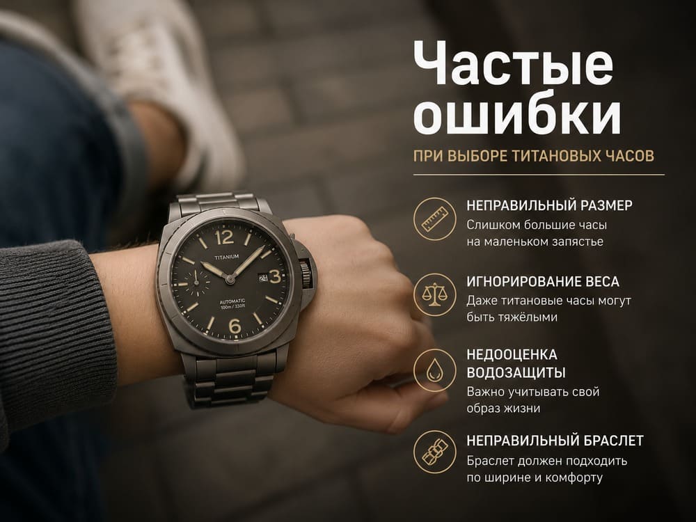 Частые ошибки при выборе титановых часов