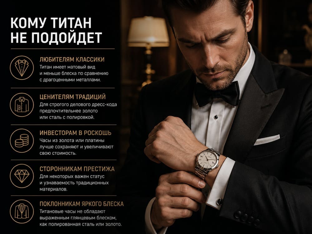 Кому титановые часы могут не подойти